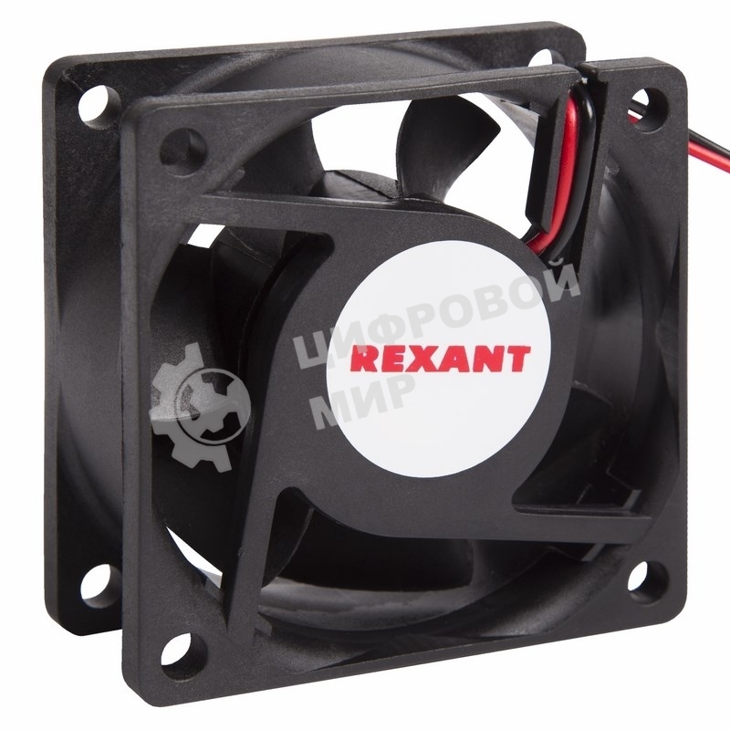 Вентилятор для корпуса Rexant RX 6025MS 12VDC черный, 60 мм, 3500 об/мин, 25 дБ, 2 pin
