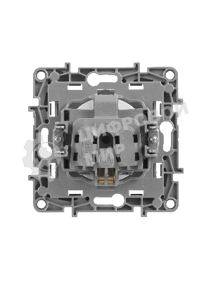 Розетка 672422 Legrand Розетка 2К+З со шторками - немецкий стандарт - винтовые зажимы - 16 А - 250 В - Etika - алюминий
