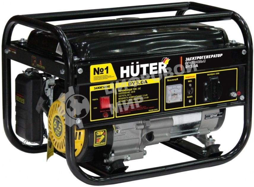 Электрогенератор бензиновый Huter DY3.0A, 2.8 кВт, 67 дБ, 39 кг