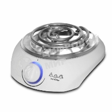 Плита настольная электрическая Мастерица ES-0101, 1 конф. белая