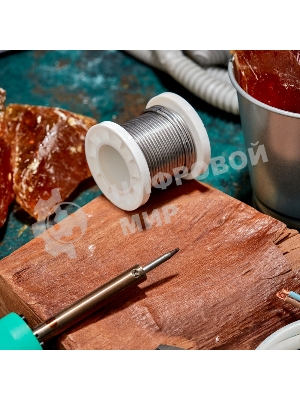 Припой с канифолью Rexant ПОС-61, 100г, Ø2мм, (олово 61%, свинец 39%), катушка