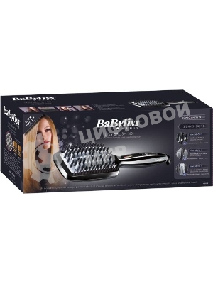 Расческа-выпрямитель BaByliss Smoothing Heated Brush HSB101E черный, 45 мм, 200 °C, 3 режима