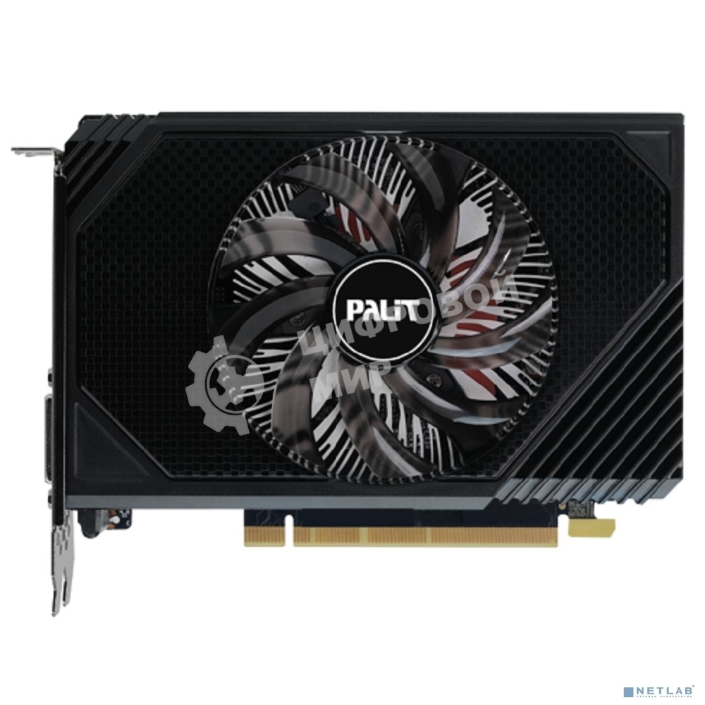 Видеокарта Palit RTX 3050 STORMX OC 6Gb NVIDIA GeForce RTX 3050 6Gb PCI-E 4.0 96bit GDDR6 1042/14000 DVIx1 HDMIx1 DPx1 HDCP Ret
