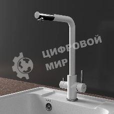 Кухонный смеситель GranFest Quarz GF-Z-5421, Г-образный, кран под фильтрованную воду, серый