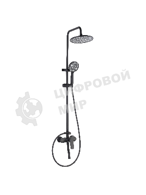 PL7BL-009DK Душевая система из высокопрочного пластика-Черный