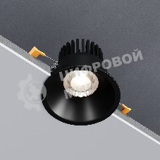 Встраиваемый светодиодный светильник 15266/LED 7W 3000K BK черный