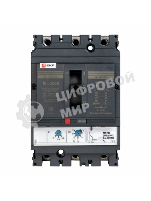 Выключатель автоматический 3п ВА-99C 250/200А 45кА EKF mccb99C-250-200