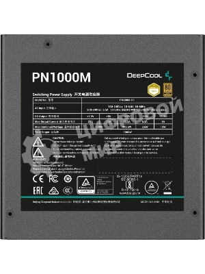 Блок питания Deepcool/GamerStorm PN1000M, 1000Вт, 80 PLUS Gold, 135мм, модульный, черный