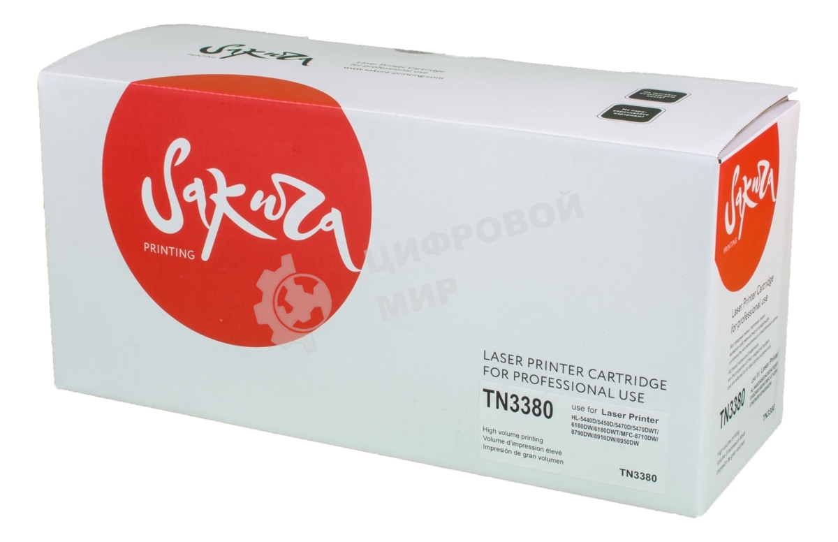 Картридж лазерный Sakura TN750/3380 для Brother HL-5440/5445/5450/5470/6180/DCP-8110/8150/8155/8250/MFC-8510/8515/8520/8950, черный, 8000 к.