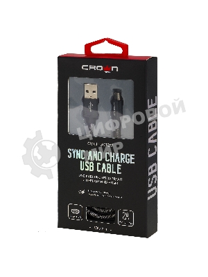 Кабель Crown USB - microUSB CMCU-3072M черный