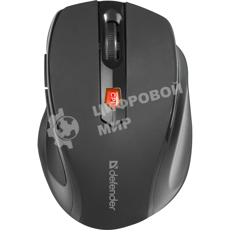 Мышь беспроводная Defender Ultra MM-315 черный, 1600 dpi, радиоканал, USB, кнопки - 6