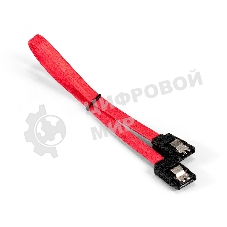 Кабель SATA ExeGate EX-CC-SATADATA-0.3L (7pin/7pin, металлические защелки, 0,3м)