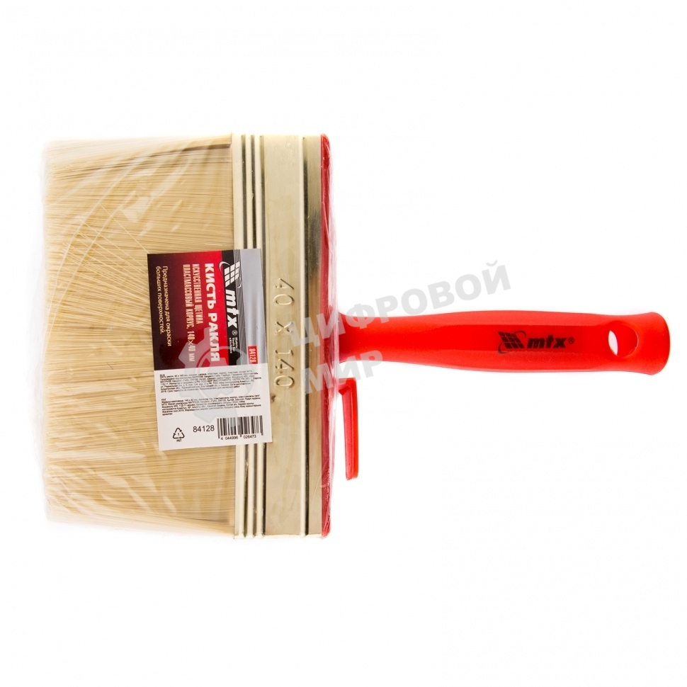 Кисть-ракля MTX 84128 40 х 140 мм, искусст. щетина, пластмас. корпус, пластмас. рукоятка