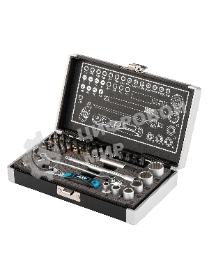 Набор бит Gross 11625 и головок торцевых 1/4'' карданный ключ трещотка адаптер s2 37 шт.