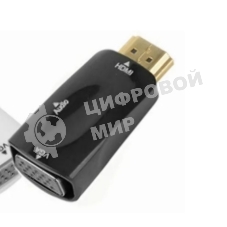 Переходник HDMI на VGA c аудио черный