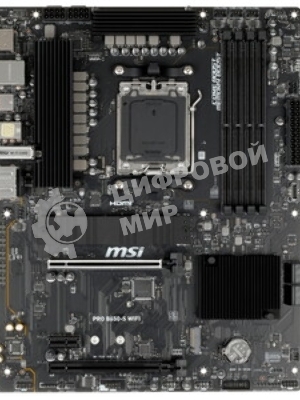 Материнская плата MSI PRO B850M-P WIFI, AM5, AMD B850, 4xDDR5, 4xSATA, 3xM.2, 1xPCIe 5.0 x16, 1xPCIe 4.0 x4, 2xPCIe 3.0 x1, 1xHDMI, 2xUSB-C 10Gbps, 1xUSB-A 5Gbps, 1xUSB-A 10Gbps, 4xUSB-A 2.0, 2x3.5 мм, S/PDIF, 1x5Gb LAN, Wi-Fi 7, Bluetooth 5.4, 7.1, mATX