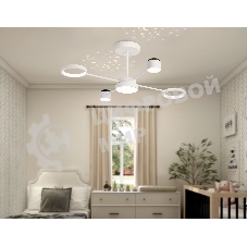 Потолочный светодиодный светильник с пультом Ambrella light FL51631/4+1 WH белый 3000K-6400K 48W 910*745*300 (ПДУ ИК)