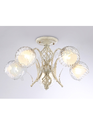 Светильник Ambrella light TR3066/5 WH/GD белый/золото E27*5 max 40W D590*340
