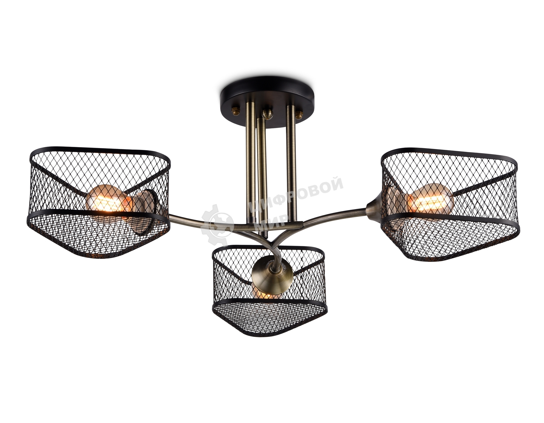 Светильник Ambrella light TR80171/3 SB/BK бронза/черный E27/3 max 40W D600*215