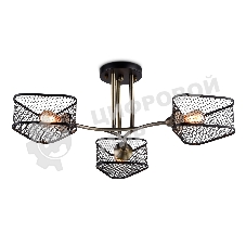 Светильник Ambrella light TR80171/3 SB/BK бронза/черный E27/3 max 40W D600*215