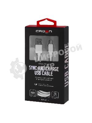 Кабель Crown USB - microUSB CMCU-3012M белый