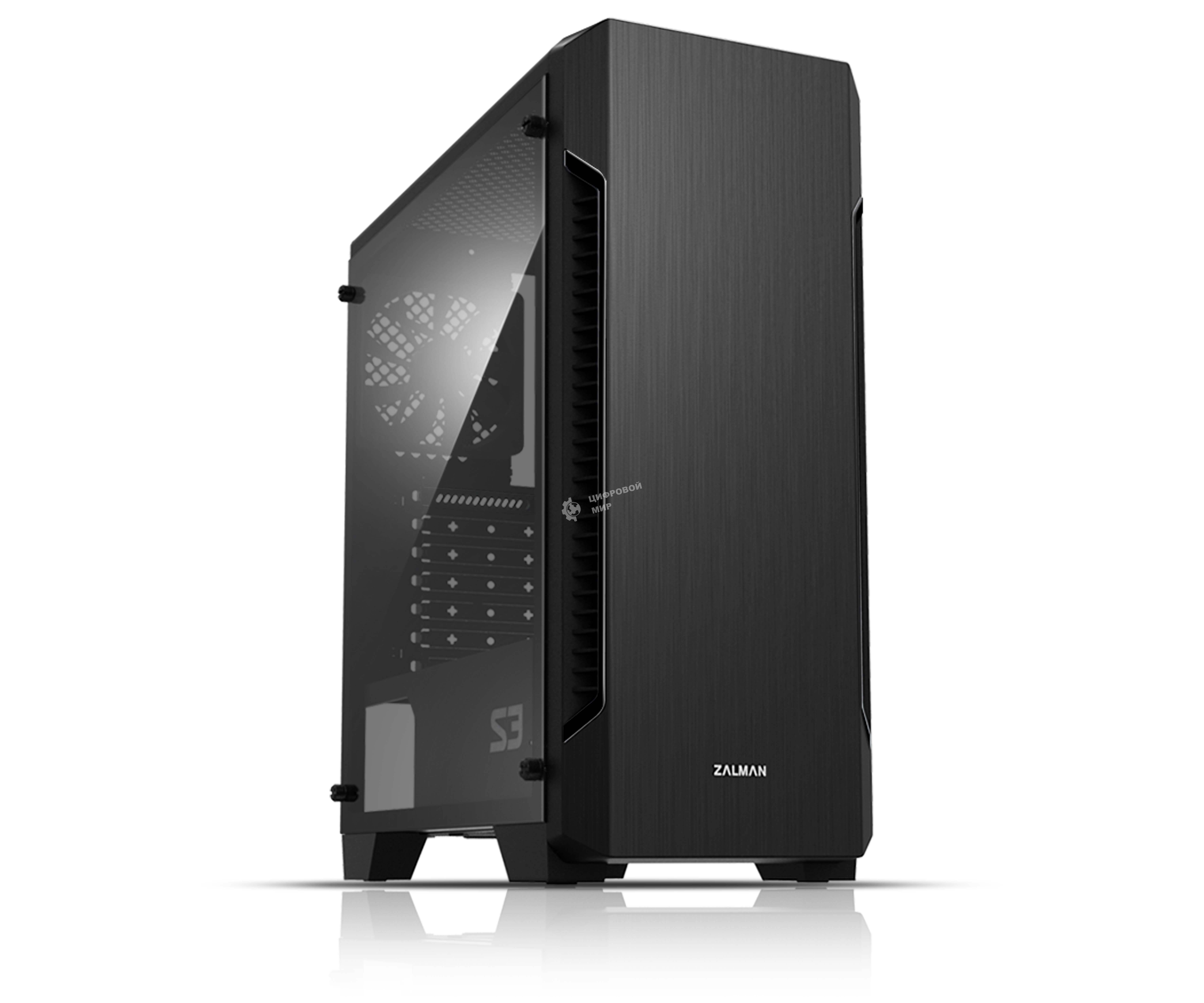 Компьютерный корпус Zalman S3 черный без БП ATX 2x120мм 2xUSB 2.0 1xUSB 3.0 audio bott PSU