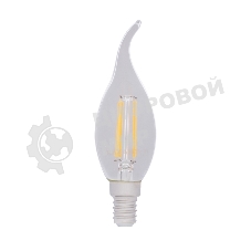 Лампа светодиодная филаментная Rexant Свеча на ветру CN37 7.5 Вт 600 Лм 4000K E14 диммируемая, прозрачная колба