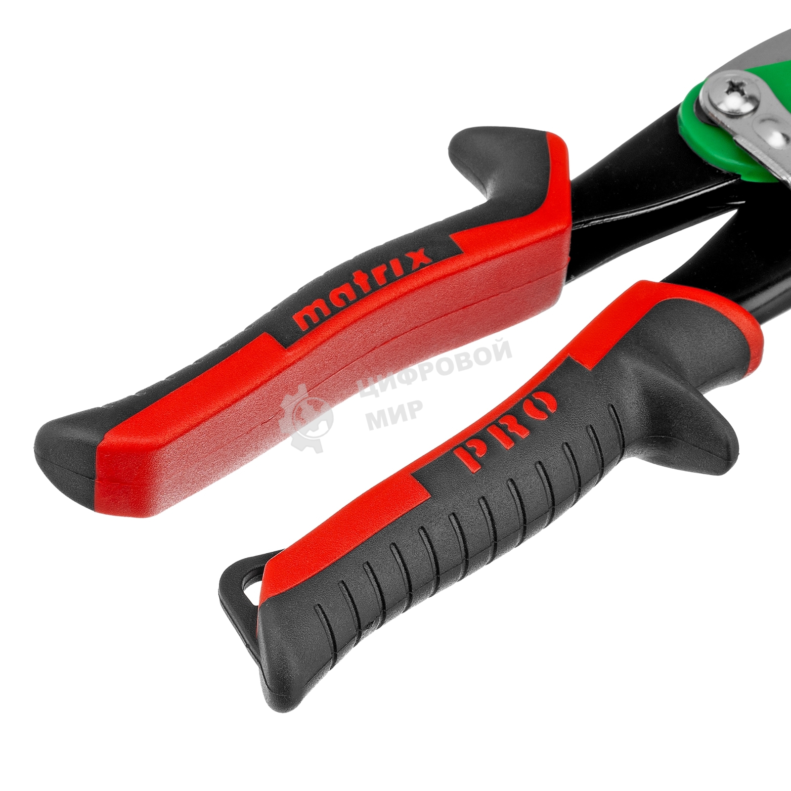 Ножницы по металлу Matrix, 250 мм, правый рез,сталь CRMO,двухкомпонентные рукоятки, PRO