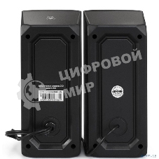Акустическая система 2.0 ExeGate EX289686RUS Accord 220 (питание USB, 2х3Вт (6Вт RMS), 60-20000Гц, черный, RGb подсветка)