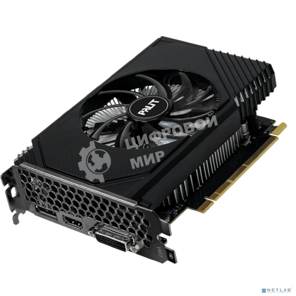 Видеокарта Palit RTX 3050 STORMX OC 6Gb NVIDIA GeForce RTX 3050 6Gb PCI-E 4.0 96bit GDDR6 1042/14000 DVIx1 HDMIx1 DPx1 HDCP Ret