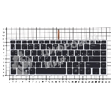 Клавиатура для ноутбука HP Elitebook 840 G5 черная с серебристой рамкой и подсветкой