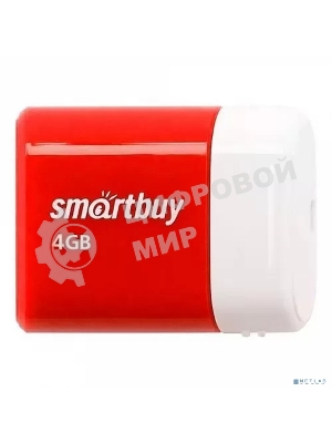 Флешка USB Smartbuy LARA Red (SB4GbLara-R), 4Gb, USB 2.0, R/W 15/5, красный/белый