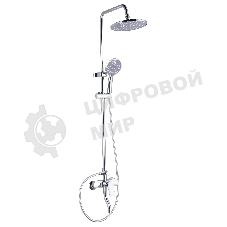 PL7CH-009DK Душевая система из высокопрочного пластика-Хром