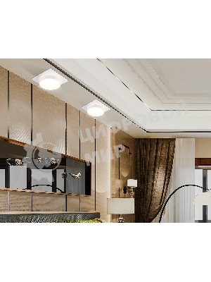 Светильник Ambrella light TN6709 WH белый IP44 GX53 max 15W 105*105*45