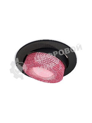 Комплект встраиваемого поворотного светильника Ambrella light XC7652062 SBK/PI черный песок/розовый MR16 GU5.3 (C7652, N7193)
