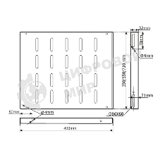 Полка стационарная Lanmaster TWT-RACK2-S4-6/80 нагр.:80кг. 19
