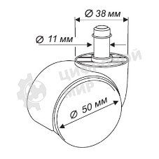 Набор колес Бюрократ CastorSet3850/PU черный, для паркета/ламината