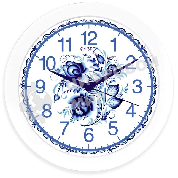 Часы настенные кварцевые Energy ЕС-102 гжель