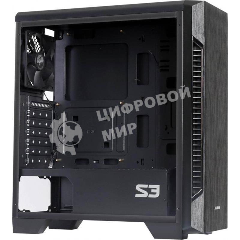 Компьютерный корпус Zalman S3 черный без БП ATX 2x120мм 2xUSB 2.0 1xUSB 3.0 audio bott PSU