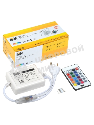 Контроллер с ПДУ IEK LSC1-RGB-500-IR-20-220-B ИК RGB 3 канала 220В 3А 500Вт