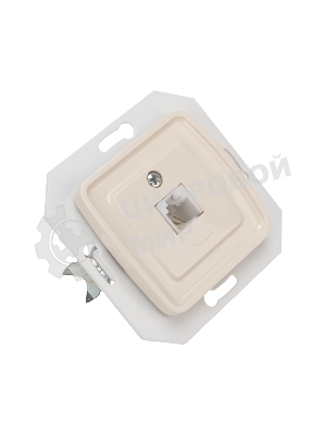 Розетка телефонная Kranz DEA RJ11 с/у мех. бежевый