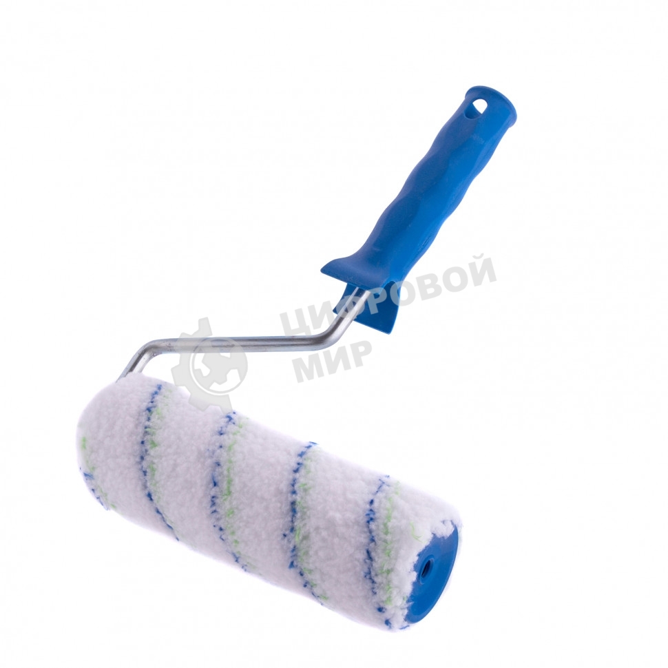 Валик Сибртех Водные краски, 180 мм, ворс 12 мм, D - 48 мм, D ручки - 8 мм, полиэстер