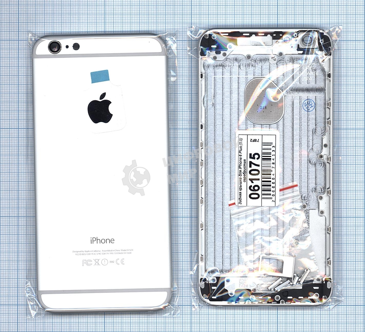 Задняя крышка для iPhone 6 Plus (5.5) серебристый