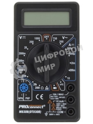 Портативный мультиметр PROconnect M830B (DT830B)