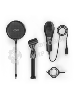 Микрофон проводной Hama Stream 400 Plus 2м черный