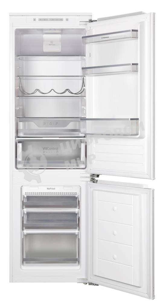 Встраиваемый холодильник Hansa BK318.3FVC / 178x54x54, 190/56 л, нижняя морозильная камера, белый