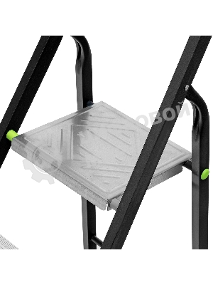 Стремянка Сибртех 3 ступени, стальной профиль, алюминиевые ступени