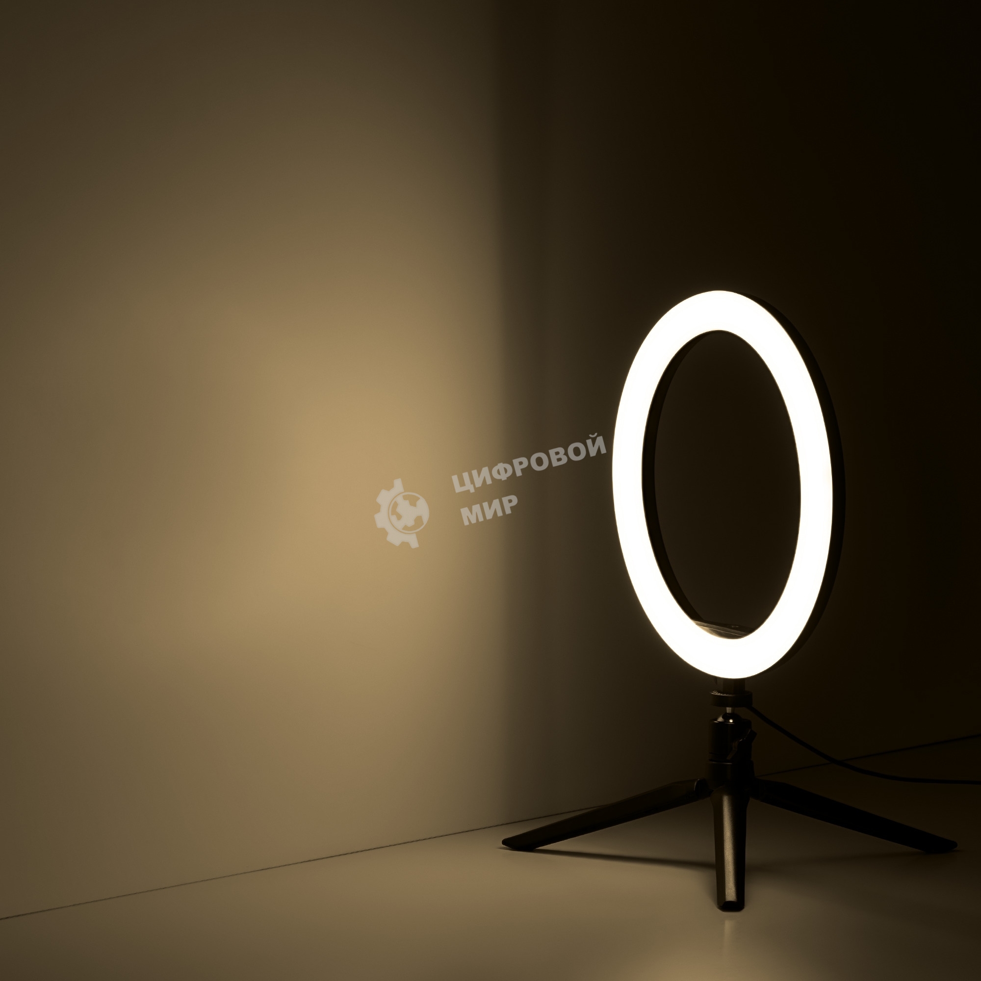 Светильник кольцевой Gauss 14W 700lm 3000-6500K 5V USB IP20 260x23мм черный дим пульт LED