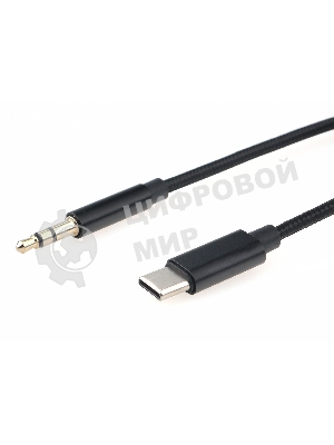 Кабель-переходник USB Cablexpert CCAB-CM35M-1M-B, Type-C/Jack3.5, Mobile, 1м, черный, коробка