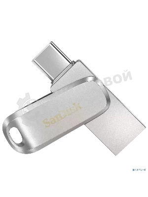 Флешка USB SanDisk Ultra Dual Luxe (SDDDC4-128G-G46), 128Gb, USB 3.1/USB Type-C, R/W 150/40, серебристый